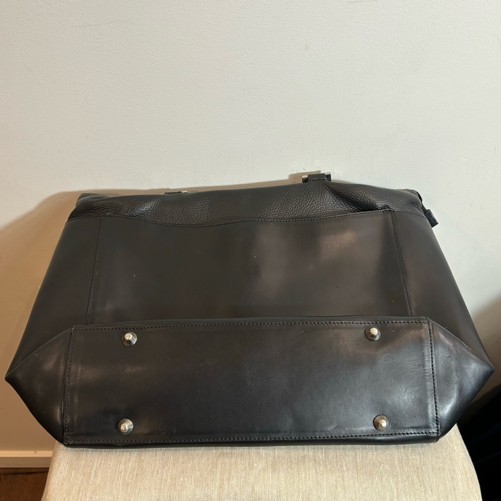 NARDELLI Made in Italy Pebbled & Smooth Leather Large  Outer Pocket Tote Bag - Picture 11 of 11